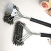 Barbecue Grill BBQ Brush Clean Tool Grill Accessories Stainless Steel Bristles Non-stick Cleaning Brushes Barbecue Accessories