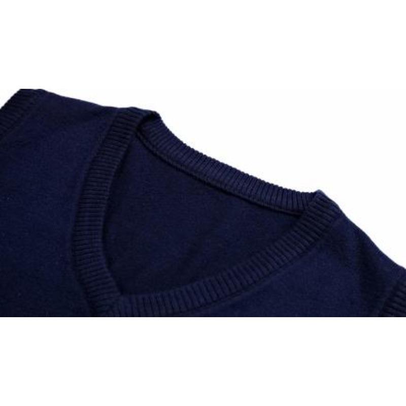 Men's Knit V-Neck Sleeveless Sweater Vests Fit Knitted Pullovers Sweaters Slim Patchwork Smart Casual Knit Vest Men
