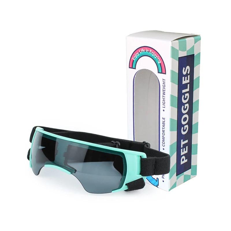 Cool Pets Sunglasses Windproof Anti-UV Goggles Soft Frame Adjustable Straps Glasses for Small/Medium Dogs Outdoor Eye Protection