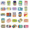 50 Hand-Painted Saury Stickers for Food, Graffiti, Refrigerator, and Phone Case Decoration - Waterproof and Creative.