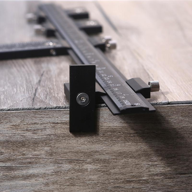 Cabinet Hardware Adjustable Punch Locator Woodworking Drilling Template Drill Guide for Installing Handle on Door Drawer
