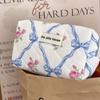 Travel Supplies Lipstick Storage Bag Bowknot Flower Coin Purse Sweet Flower Makeup Bag  Outdoor