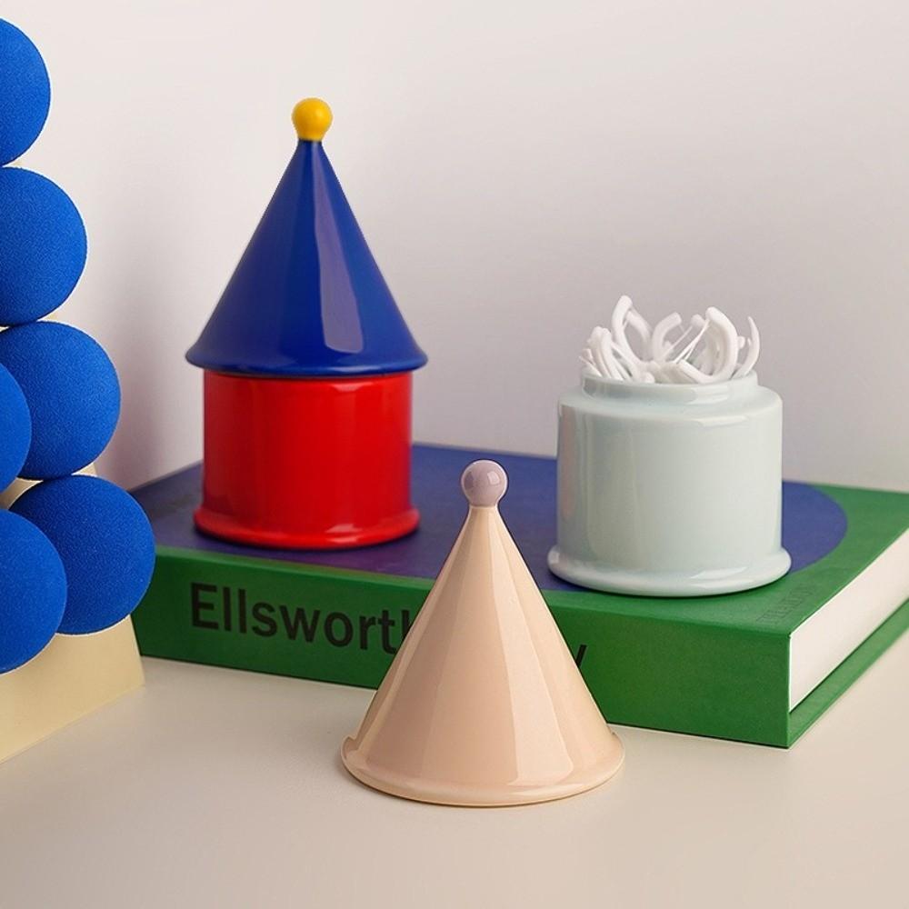 Light Luxury Floss Cotton Swab Organizer Decorative Ceramic Storage Box Toothpick Box  Kitchen