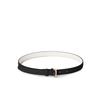 BONAVENTURA Square Buckle Belt X White Leather X Nobile Women's (70cm) [Black (Shrunken Leather)] BBLTN201-BKWH-70