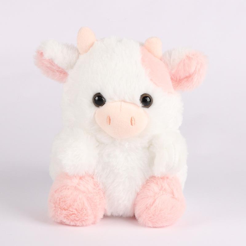 20cm Dairy Cow Plush Toys Super Soft Skin-friendly Animal Dolls Exquisite Desktop Decorative Items Birthday Gifts For Friends