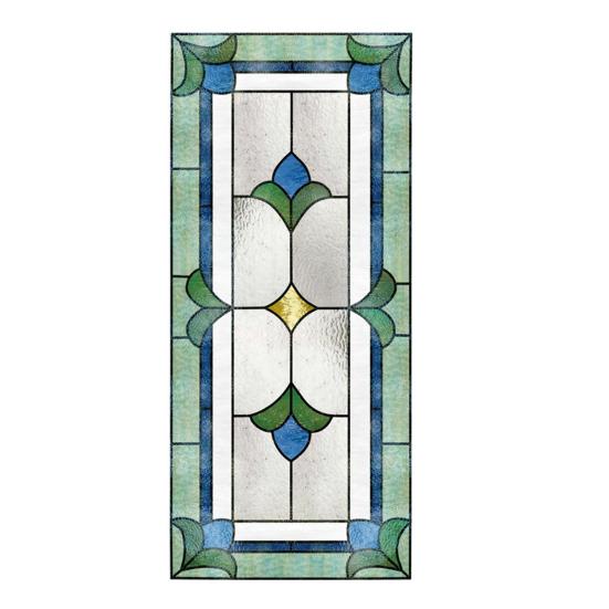 Stained Glass Window Privacy Film Vintage Decorative Frosted Static Cling Waterproof PVC Reusable UV Sun Blocking Glass Sticker Cover