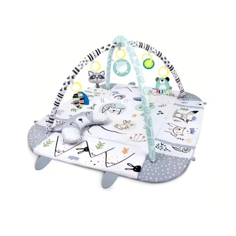 

4in1 Baby Play Mat Thick Newborn Kids Activity Gym Crawling Blanket Infant Game Pad Fitness Carpet Early Education Toy Gift Other синий