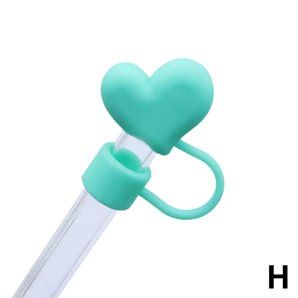 Love Straw Cover Cap Reusable Silicone Straw Toppers For Stanley Cup Leak-Proof Dust Proof Straws Cover For Tumbler Accesso L3V0