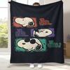 Cute Snoopy Dog Cartoon Flannel Blanket,Ultra Soft Warm Plush Throw for Home Bedroom Bed Sofa Cover Camping Picnic gift