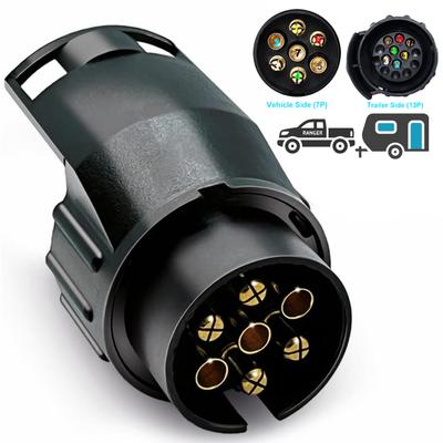 7-stifts till 13-stifts pluggadapter Släpkontakt 12V Dragkrok Dragning Vattentäta kontakter Uttagsadapter Bil Lastbil Husvagnstillbehör