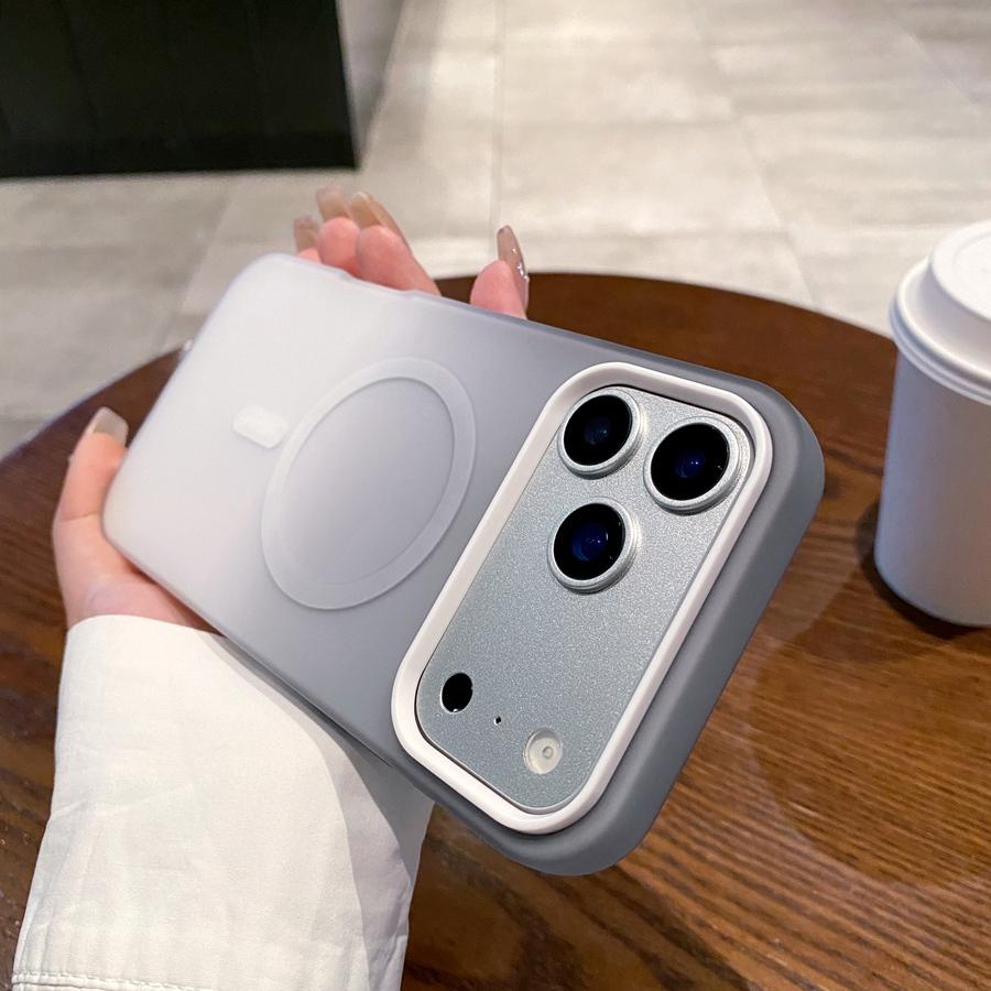 2 In 1 Shockproof Phone Case with Magnetic Wireless Charging for iPhone 17 16 15 14 13 12 Anti-yellowing Macaron Gradient Color Case Cover for MagSafe