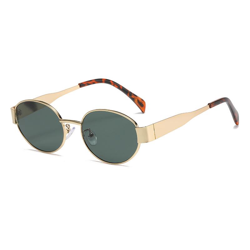 Vintage Round Frame Eyeglasses for Women Ladies Girls Ultra Light Metal Elliptical Sunglasses Fashion Design Eyewear