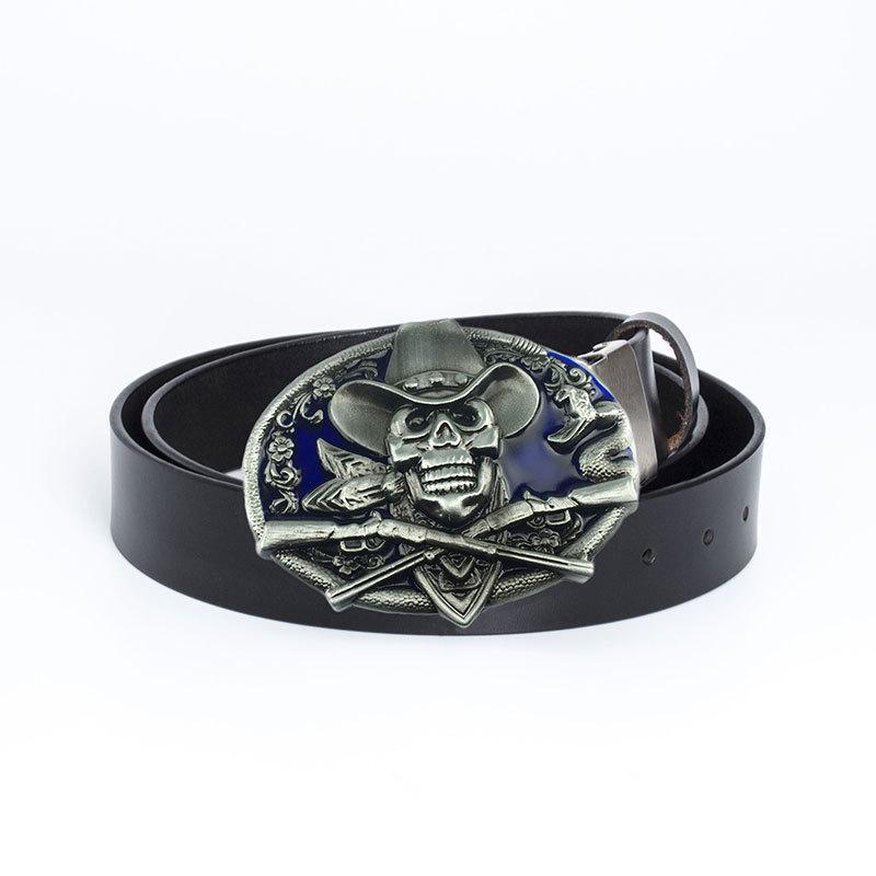 Trendy Men's Retro Cowhide Leather Belt - Genuine Casual Style for Trousers