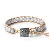 Vintage Bohemian Handmade Hemp Rope Bracelet Imperial Stone Beaded 3D Bead Charm Bangle