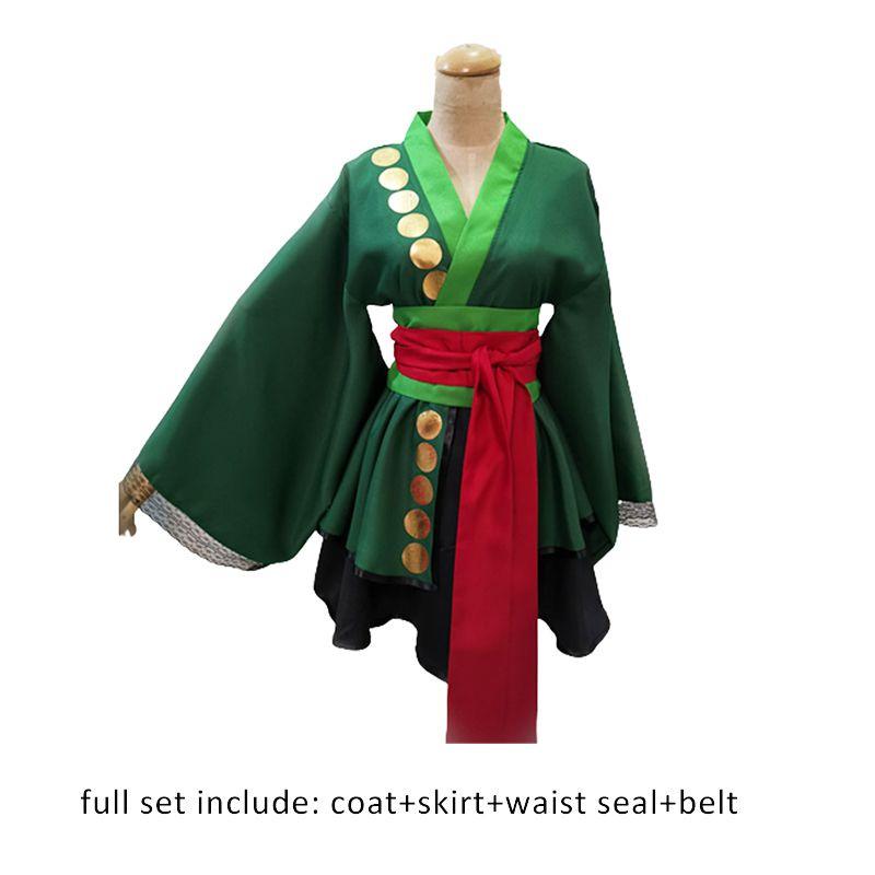One Piece Roronoa Zoro Cosplay Kostyme Lolita Kjole Antrekk Karneval Halloween