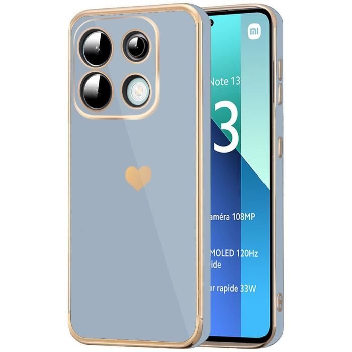 Schutzhülle für Xiaomi Redmi Note 13 4G - Herzmuster - Stoßfest - Ultra Slim - Blau