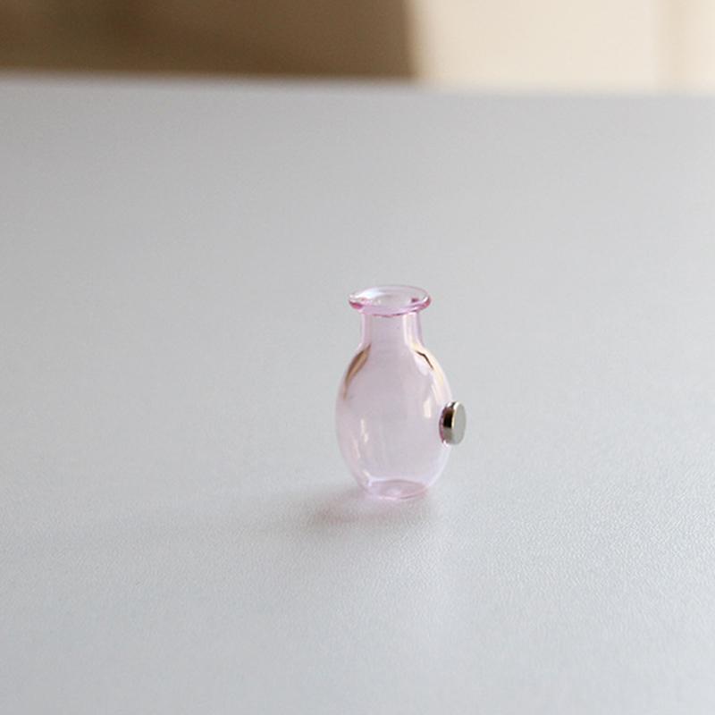 Mini Glass Vase Fridge Magnet Creative 3D Vase Micro Landscape Ornament Fridge Magnets Place Flower Arrangements Decoration