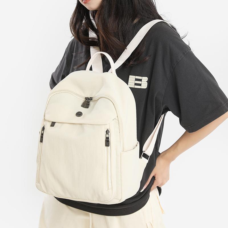 Ryggsekk i nylon for kvinner Reise-ryggsekk Student Skolesekk