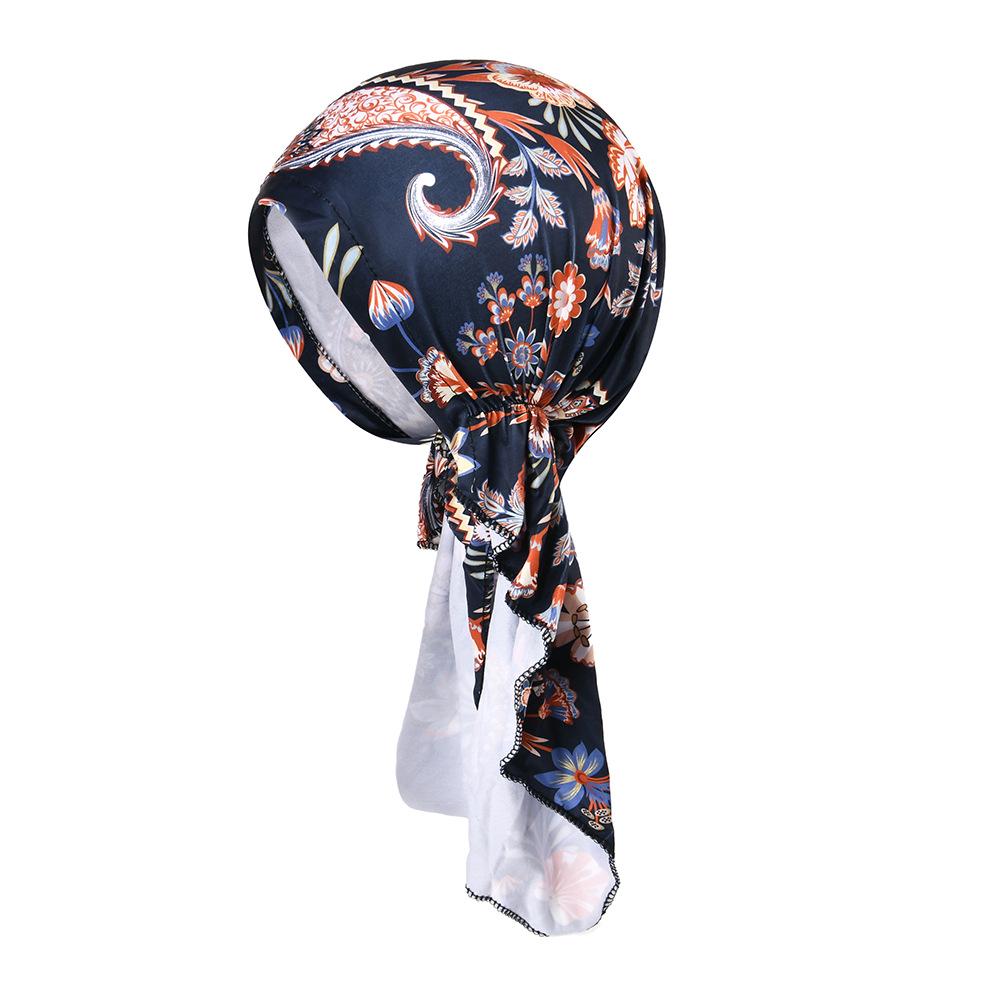 Colorful Long Braid Pirate Bandana Hat – Lightweight Summer Head Wrap for Adults
