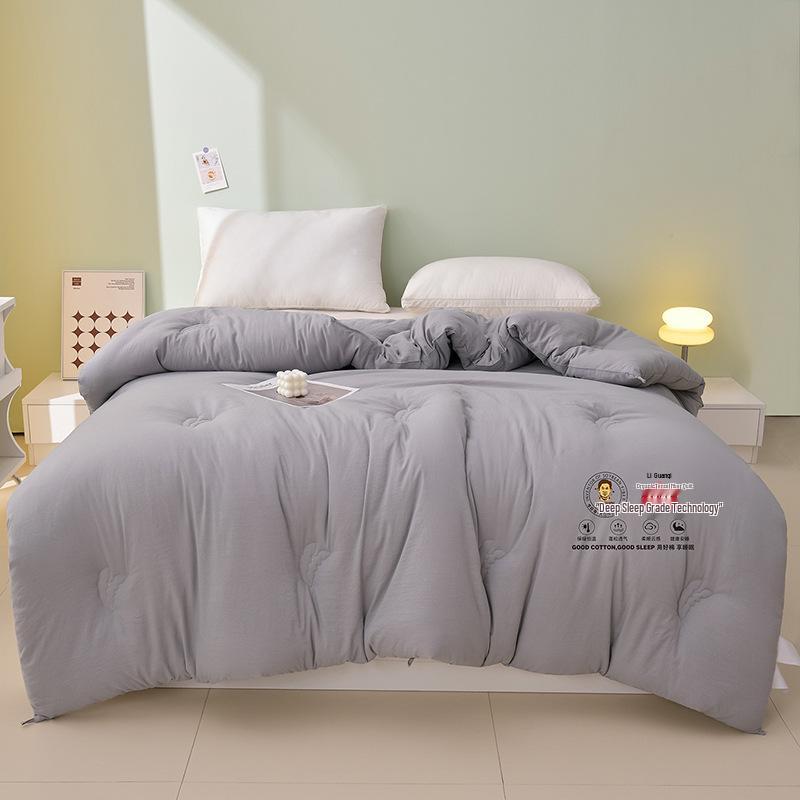 A-Class Washed Cotton Soybean Winter Comforter – Warm, Skin-Friendly Fiber Quilt