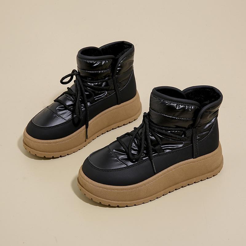 

Женские бархатные высокие зимние ботинки - зимняя теплая повседневная обувь в корейском стиле 2024 года, модель K2905 40 чёрный