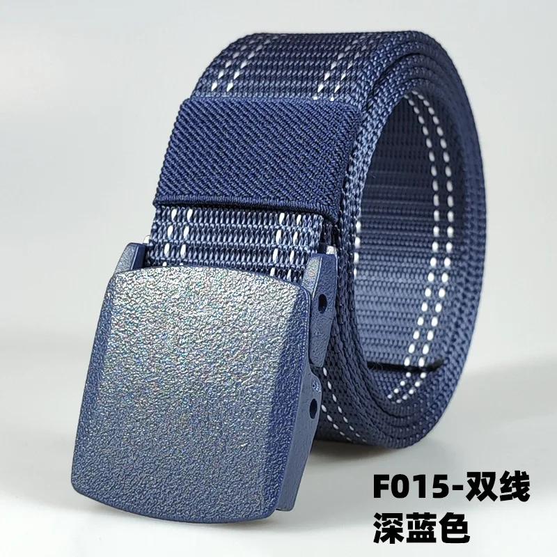 Black Automatic Buckle Nylon  Belt  Waist Canvas Belts Outdoor Strap Travel Sports Belt for Men and Women