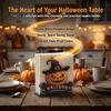 Square Napkin Storage Box Halloween Wooden Holder, Ghost Pumpkin Decorative Tabletop Tissue Dispenser, Seasonal Home Accents Paper Organizer