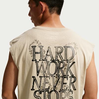 Nike Tank Tops Men's Desert Khaki Crew Neck Moderate