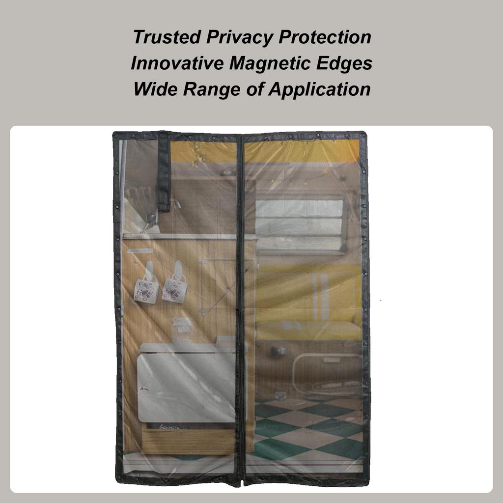 RV Screen Door Replacement Magnetic Fly-Proof UV-Resistant Privacy Screen Protective Door Net For Camping Outdoor Adventure Road