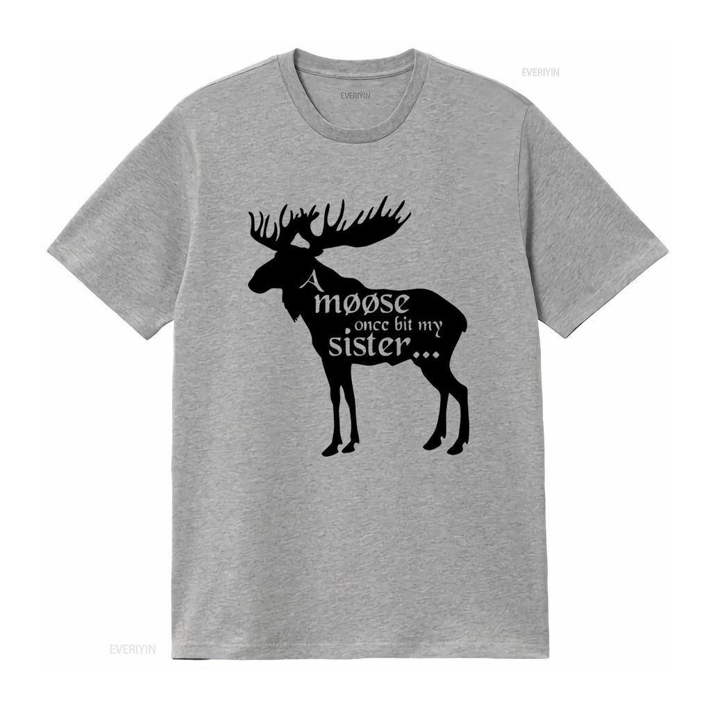 Funny A Moose Once Bit My Sister T Shirt Monty Python Holy Grail Design vintage Washed streetwear Unisex Comfortable Slightly