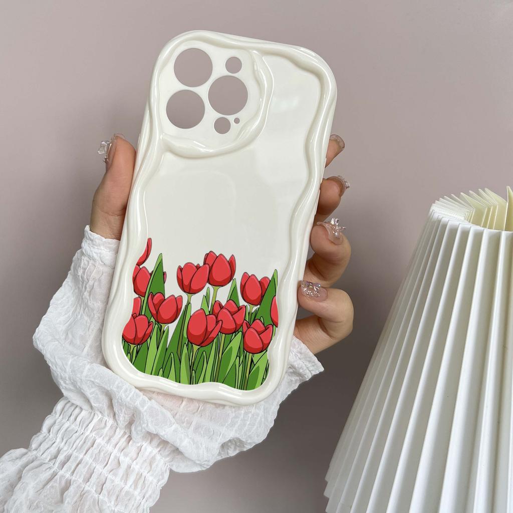 LZ16 Flower Clear Soft Wave Phone Cases for iPhone 15 13 Pro Max 12 Mini 14 8 Plus XS Max XR 6 Protection Back Cover
