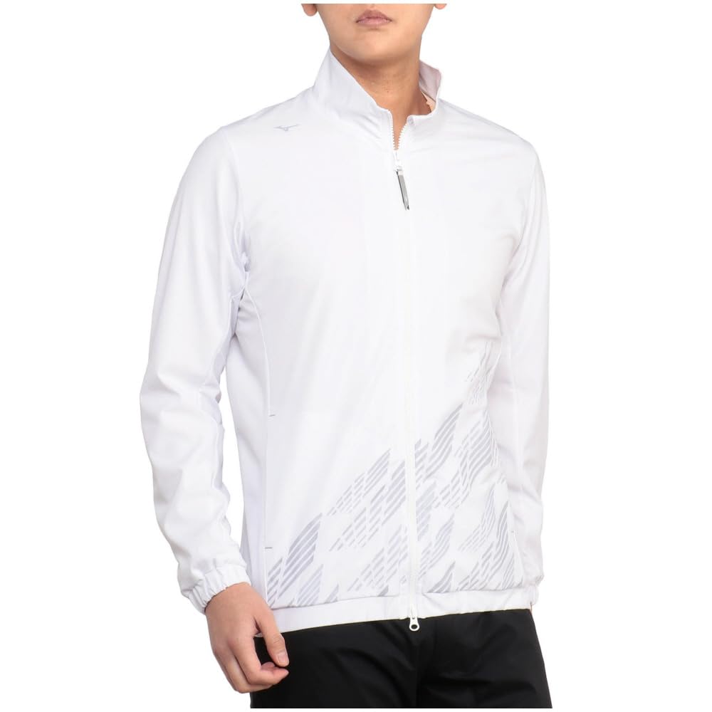 Mizuno Stretch Hero Golf Size Easy To Move Stretchy Jacket, E2MEA506, Men's, White, 2XL, In, Water-Repellent,