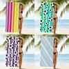 Polyester Stripe Pattern Beach Towel With Quickdry Technology For Vacation And Pool Use