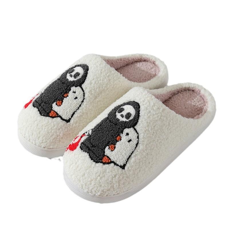 Winter Halloween Grim Reaper Slippers Women's Household Indoor Non-slip Home Cotton Slippers Winter TEMU