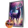 5D DIY Full Round Drill Diamond Painting Glow Deer Kit Home Decoration 40x60cm