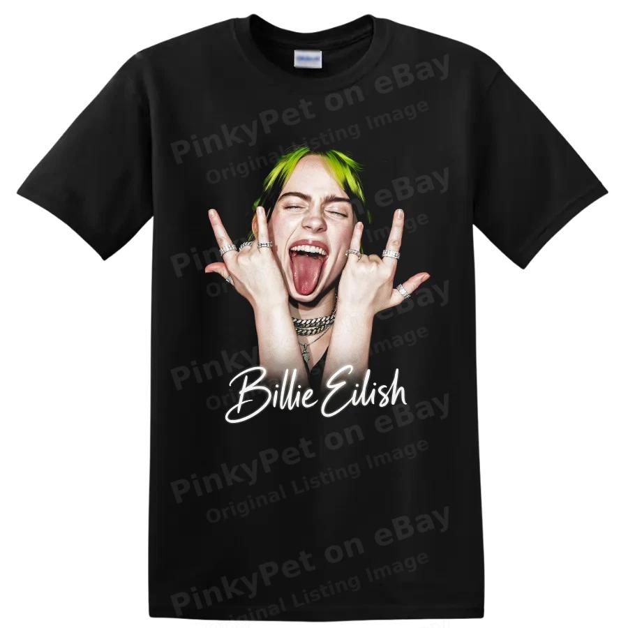 Billie Eilish Fan Art Portrait Pop Art Music T Shirt Graphic Tee Concert Gift