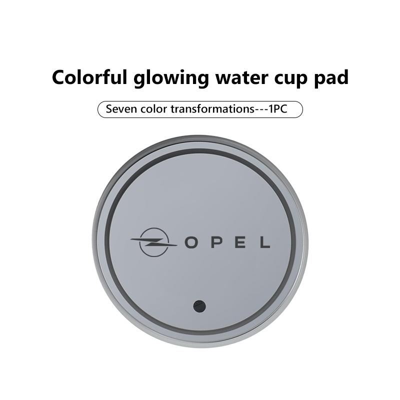Car Colorful Luminous LED Atmosphere Light Cup Coaster Holder For Opel Insignia Astra G J F K Vectra C H Corsa C B D Omega
