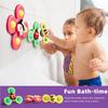 LiKee Strong Suction Cup Fidget Rotating Sensory Bath Toys for Baby, Airplane Car Travel Table & Window Toys for Toddler Boys and Girls, 12+ Months