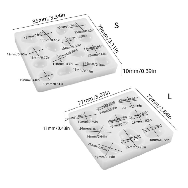 Flexible Silikonform Leicht lösende Form Anhängerform für künstlerische Schmuckherstellung mit verschiedenen geometrischen Formen