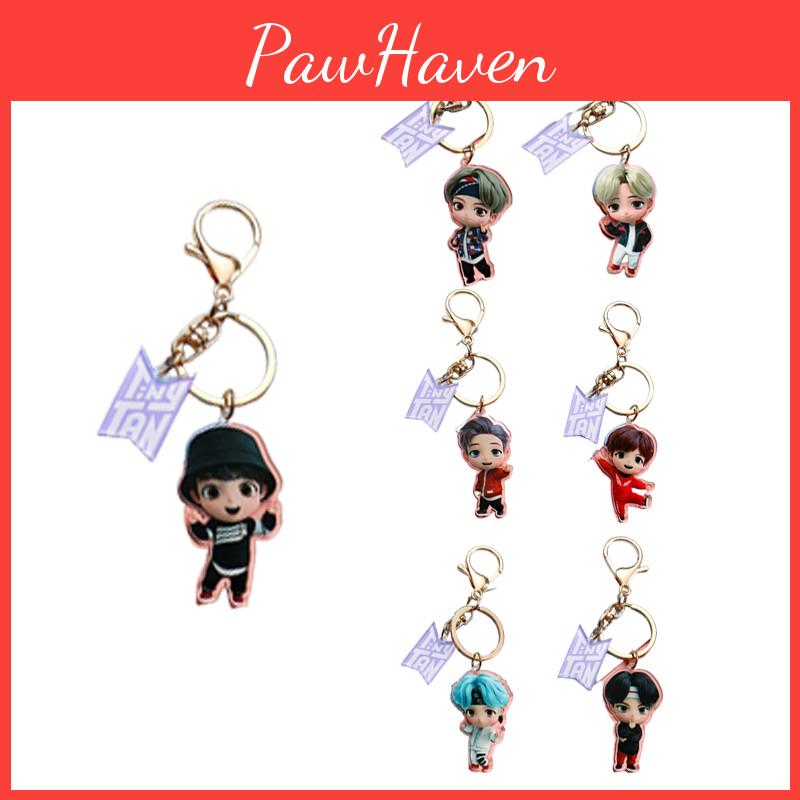 Kreslený akrylový přívěsek na klíče Tinytan Bts Fanoušek Musí mít!