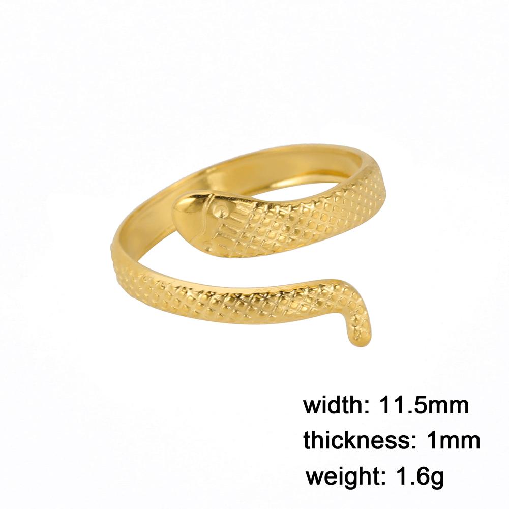 Stainless Steel Snake Rings for Women Men Gold Finger Rings Punk Serpent Animal Party Jewelry Gift