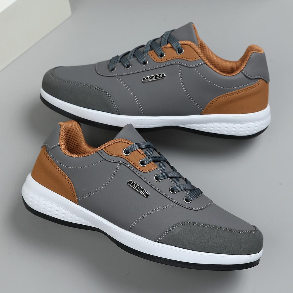Nuevos Zapatos para Hombre Primavera Otoño Impermeables Zapatos para Caminar Antideslizantes Amortiguación Casual de Cuero Zapatos Deportivos para Hombre Zapatillas de Tenis para Hombre