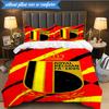 3PCS Belgium Football Crest Emblem Bedding Set 2D Printing (Includes 1 Duvet Cover + 2 Pillowcases Coreless), Bedroom decor,Fan gift