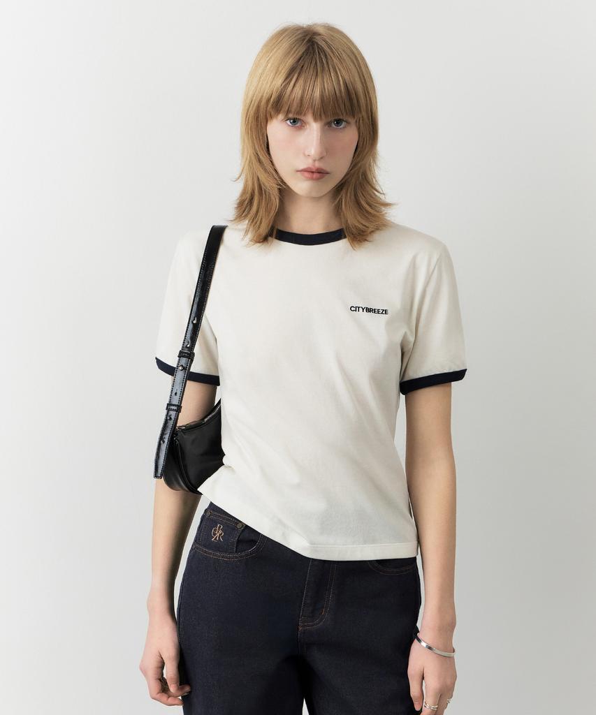 CITYBREEZE Small Logo Ringer Short Sleeve T-Shirt_3 Colors
