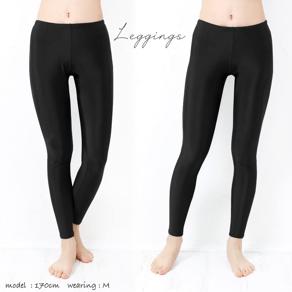 Alapolakka Rush Leggings Plus UV Size L Women's Swimsuit, Size, Protection, UPF50+, Black,