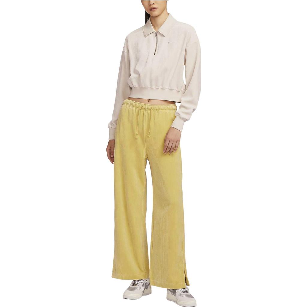 Nike Sweatshirts Women's Ecru Lapel Moderate Other DQ5939-104