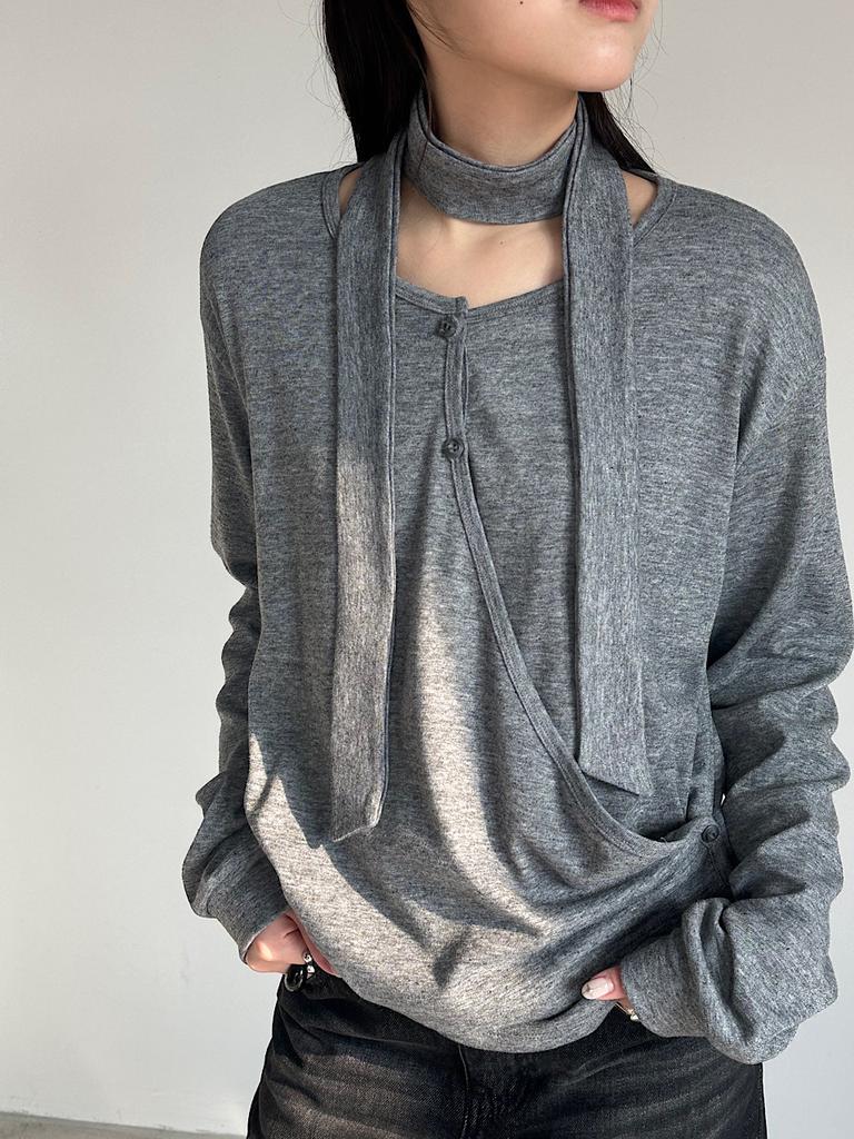 APOEM Tie Layered T-Shirt (2C)