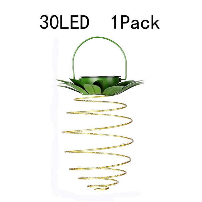 Solar Lamp Pineapple Wrought Iron Lantern Led Copper Wire String Outdoor Waterproof Garden Decoration Hanging Lamp