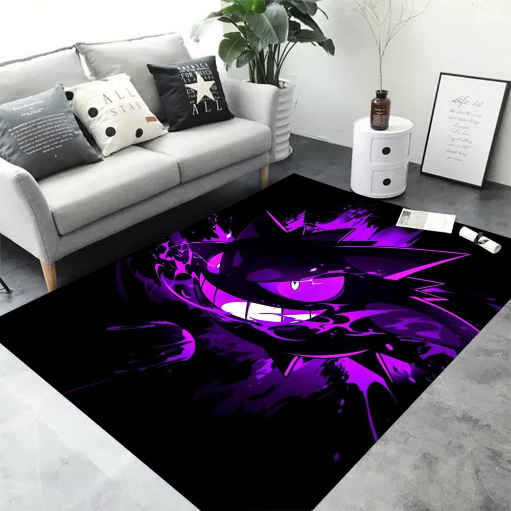 Creative Gengar Pokemon Anime Carpet for Living Room Bedroom Kids NonSlip Playmat Balcony Lounge Sofa Rug Gift Idel