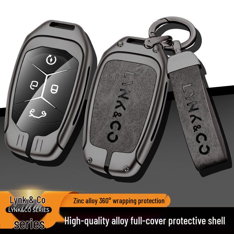 Compatible Lynk&Co 010203+05+0609 Metal Car Key Cover